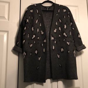 Leopard cardigan sweater
